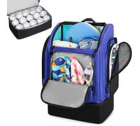 Fasrom Mesh Beach Backpack with Insulated Cooler Compartment, Wet Dry Separation Beach Bag, Large Capacity Tote for Swim, Pool, Picnic, or Sports, Blue (Empty Bag Only, Patent Design)