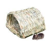 FASSME Straw Nest Tunnel, Chinchilla Hamster Hedgehog Guinea Channel, Handmade Straw Nest Nest Molars Toys