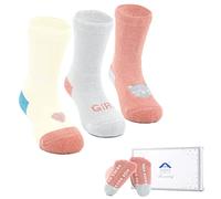 Fassory 3 Pairs Thick Warm Grip Socks Gift Set for 0-5 Years Infant Baby Toddler Kids Cute Anti-Slip Winter Cozy Cotton Socks for Children Girls (as8, age, 1_year, 3_years, Girl)