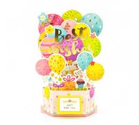 Fassory 3D Pop Up Card - Balloon, Birthday Card for Girls Women Female Friends, Best Wishes Universal Greeting Card, Balloon Party Design (Balloon)