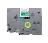 Fassport 1 Pack Black on Green Label Tape Compatible for Brother P-Touch TZ 731 TZe 731 12mm 1/2"