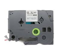 Fassport 1 Pack Black on Matt Silver Label Tape Compatible for Brother P-Touch TZ M941 TZe M941 18mm 3/4"