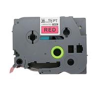 Fassport 1 Pack Black on Red Label Tape Compatible for Brother P-Touch TZ 461 TZe 461 36mm 1 1/2"