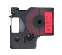 Fassport 1 Pack Black on Red Label Tape Compatible for DYMO D1 40917 9mm 3/8"