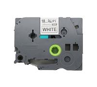 Fassport 1 Pack Black on White Label Tape Compatible for Brother P-Touch TZ 241 TZe 241 18mm 3/4"