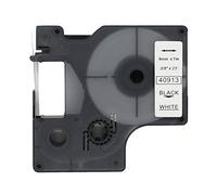 Fassport 1 Pack Black on White Label Tape Compatible for DYMO D1 40913 9mm 3/8"