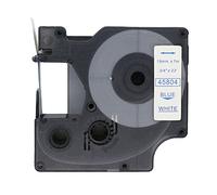 Fassport 1 Pack Blue on White Label Tape Compatible for DYMO D1 45804 19mm 3/4"