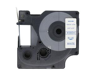 Fassport 1 Pack Blue on White Label Tape Compatible for DYMO D1 45804 19mm 3/4"