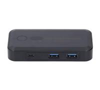 Fast 2 Computers Sharing USB Switcher, 4 USB Devices Switch Box Hub, 5Gbps Transfer Rate, LED Light Indicator, Compatible with OS X, Wins, OS