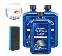 Fast-Acting Aquarium Water Clarifier, Aquarium Liquid State Clarifying Agent, Powerful Freshwater Aquarium Water Purification Clarifier for Freshwater Aquariums & Fish Ponds (2)