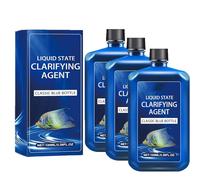 Fast-Acting Aquarium Water Clarifier, Freshwater Aquarium Fish Tank Water Purifier, Clears Cloudy Waters for Freshwater and Saltwater Tank, Reduces Cloudiness, Safe for All Pools (3pcs)
