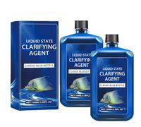 Fast-Acting Aquarium Water Clarifier, Freshwater Aquarium Fish Tank Water Purifier, Clears Cloudy Waters for Freshwater and Saltwater Tank, Reduces Cloudiness, Safe for All Pools (2pcs)