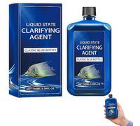 Fast-Acting Aquarium Water Clarifier Liquid Clarifying Agent for Freshwater Fish Tank and Pond, Clears Cloudy Murky Water with Enzyme Organic Decomposition, 100ml 3.38 fl.oz (1Pcs)