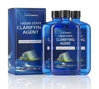 Fast-Acting Aquarium Water Clarifier Liquid Clarifying Agent for Freshwater Fish Tank and Pond, Clears Cloudy Murky Water with Enzyme Organic Decomposition, 100ml 3.38 fl.oz (3Pcs)