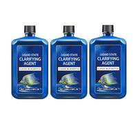 Fast-Acting Aquarium Water Clarifier, Liquid State Clarifying Agent For Aquarium, Water Purification For Fish Tank, Safe to Use with Fish and Plants, 3.38 Ounce Bottle (3)