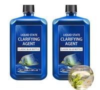 Fast-Acting Aquarium Water Clarifier, Liquid State Water Clarifying Agent for Freshwater Fish Tanks,Safe & Gentle Formula for fish, plants & filter systems. (2Piece)