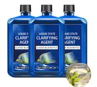 Fast-Acting Aquarium Water Clarifier, Liquid State Water Clarifying Agent for Freshwater Fish Tanks,Safe & Gentle Formula for fish, plants & filter systems. (3Piece)