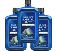 Fast-Acting Aquarium Water Clarifier, Powerful Aquarium Water Purifier, Keep the Waters Clear, Liquid State Clarifying Agent - Clears Cloudy Fish Tank, Safe & Gentle Formula (3pcs)