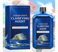 Fast-Acting Aquarium Water Clarifier, Powerful Fish Tank Liquid Clarifying Agent for Freshwater, Clears Cloudy Water and Removes Suspended Particles, for Fish and Plants,Water Purification Treatment