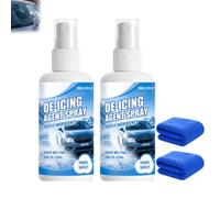 Fast Acting De-Icing Spray for Cars, Car Windshield Deicer Spray，2pcs | Snow & Ice Remover for Windshields, Side Mirrors & Auto Glass, Quick-Melting Defrosting Solution for Cars, Trucks & Vans