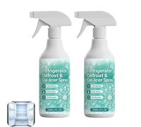 Fast-acting Defrosting Spray for Fridge Freezer, Freezer Defrosting Spray,Fast Acting Deicer for Fridge Freezers,Freezers Deicer Spray&Fridge Cleaner Spray,Defrost Spray for Fre/ezer Ice Removal，2PC