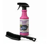 FAST-ACTING Grill Cleaner Spray Kit - Heavy Duty BBQ Degreaser with Wire-Free Nylon Brush - Dissolve Stubborn Grease on Cold Gas Grills & Ovens (1PC)