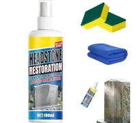 Fast-Acting Headstone Restoration & Cleaning Spray, Headstone Cleaner For Graves, Stone Cleaner Gravestone Cleaning Kit, Tombstone Cleaner for Headstones, 100ML/3.4Oz (1PCS)