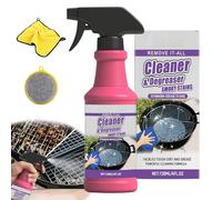 Fast-Acting Heavy-Duty Grill Degreaser Spray, 120ML Grill Degreaser Cleaner Heavy Duty, Safe Heavy, Outdoor No-stick BBQ Grill Cleaner Spray for Grease, Oil, Burnt Food, Oven, Kitchen (1PC)