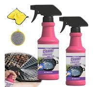 Fast-Acting Heavy-Duty Grill Degreaser Spray, 120ML Grill Degreaser Cleaner Heavy Duty, Safe Heavy, Outdoor No-stick BBQ Grill Cleaner Spray for Grease, Oil, Burnt Food, Oven, Kitchen (2PCS)