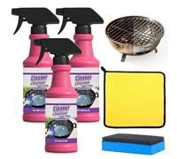 Fast Acting Heavy Duty Grill Degreaser Spray, 2026 New BBQ Grill Cleaner, Multi Functional Grease Remover for Outdoor Grill, Grill Cleaning Spray for Kitchen, Easy Off Oven Cleaner for Home (3PC)