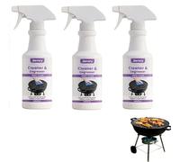 Fast-Acting Heavy-Duty Grill Degreaser Spray,3pcs BBQ Grill Cleaner,Heavy Duty Grills Cleaner For Outdoor,Grease Kitchen Cleaners for Stubborn Splatters, Stove Top, Grills, Drip Pans