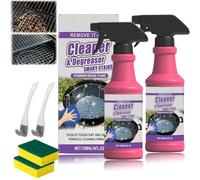 Fast-Acting Heavy-Duty Grill Degreaser Spray, All Purpose Cleaner and Degreaser for Grills, Heavy Duty Grill Cleaner, Easily Lifts Baked-On Carbon and Grease (2PCS)