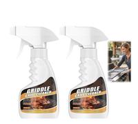 Fast-Acting Heavy-Duty Grill Degreaser Spray, BBQ Cleaning Spray, All Purpose Heavy Oil Cleaning Agent For Outdoor Grills, Smoky Stains, And Stubborn Grease (2PC)