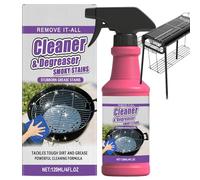 Fast-Acting Heavy-Duty Grill Degreaser Spray,BBQ Grill Cleaner for Outdoor Grills, Safe Heavy Duty Cleaner for Burnt Food & Grease,BBQ Degreaser,Multi-Purpose Cleaner for Cookers, Hoods