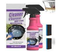 Fast-Acting Heavy-Duty Grill Degreaser Spray, Grill Cleaner, All-Purpose Cleaner Spray, Kitchen Cleaner, Cleaning Agent, Oven Cleaner Cleaner, Stain Removal and Degreasing (A, 2 Pieces)