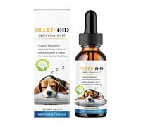 Fast Acting Liquid Dog Sleep Aid, Natural Valerian Root Calming Healthy Supplement, Chamomile Dog Health Supplements, Free Relaxation Drops for Home Daily Indoor 60ml Bottle