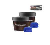 Fast-Acting Metal Repair & Restoration Paste - Multi-Purpose Polish for Chrome, Aluminum, Stainless Steel - Car Detailing Kit for Chrome Cleaner, Aluminum Brightener & Rust Remover (2Pcs)