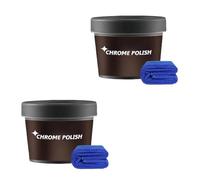 Fast-Acting Metal Repair & Restoration Paste - Multi-purpose Polish for Chrome,Car Chrome Restorer - Tarnish and Oxidation Remover for Chromes,Automotive Maintenance Repair Protectant(2pcs)