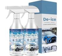Fast-acting snow, ice, and frost removal spray. Quickly removes snow and frost, keeping car windows clear. A winter essential for cars.