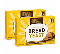 Fast Action Bread Yeast Multipack Pack of 2 (12 x 7g Sachets) | Instant Dried Baking Ingredient for Bread Machines, Hand Baking, Pizza Dough, Rolls & Homemade Loaves | Total 84g
