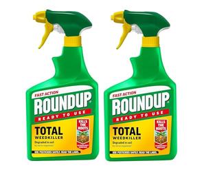 Fast Action Garden Weed Killer - 2 x 1.2L Ready To Use Trigger - Total Weedkiller Garden Sprayer - Extra Strong Weed Killer for Driveways, Paths, Patios, Gravel, Tarmac, Kills Roots, Thistles, Nettles