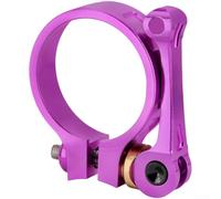 Fast-Adjust MTB Seat Clamp 41mm Anti-Slip(Purple) | aluminum alloy, for quick release lever, secure tightening, fits 41mm tubes, reduces weight