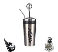 Fast and Furious 10 Water Cup-Gear Shift Style Cups with Straw and Lid, 304 Stainless Steel F10 Drink Cup, Rocker Gear Shift Style Water Cup for Movie Fans Gift Mug, 500ml Water Bottle