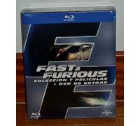 Fast And Furious (All Gas) Complete Collection 1-7 7 Blu-Ray + 1 Sealed DVD