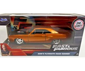 Fast and Furious Doms Plymouth Road Runner Copper 1:32 Scale Jada new sealed