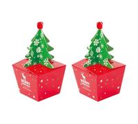 Fast Assembly Christmas Ornament Gift Wrapping Box with Festival Tree Pattern Corporate Event Festival Gift Box Seasonal Celebration Packaging