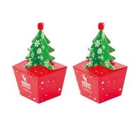 Fast Assembly Christmas Ornament Gift Wrapping Box with Festival Tree Pattern Corporate Event Festival Gift Box Seasonal Celebration Packaging