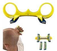 Fast Bald Hair Clipper, Mens Manual Bald Head Razor, Self-Haircut Trimmer Kit for Head, Beard, and Body, Double Heads Fast, for Home & Travel (1pcs+Send Two Replacement Heads)