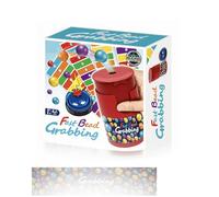 Fast Bead Grabbing Game, Match Color Bingo Game Set, and Hand-Eye Coordination, 90 Beads & 6 Code Cards, 1 Bellfor Group Party and Family 2-4 Players (1PCS)