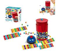 Fast Bead Grabbing Game, Match Color Bingo Game Set, Color Line Board Games,Color Line Board Games,90 Beads & 6 Code Cards,1 Bell & Bead Can,Christmas Party Bingo Toy,Educational and Fun Matching Toys